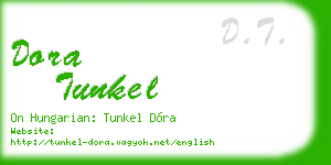 dora tunkel business card